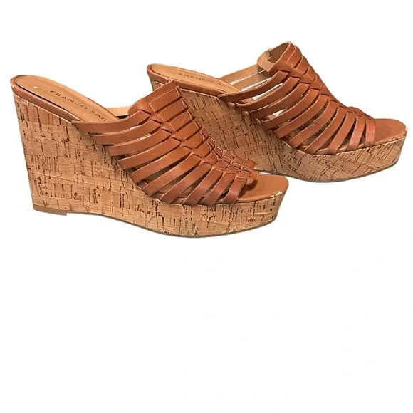 Franco Sarto Cork Wedges Size 7 - Picture 1 of 7